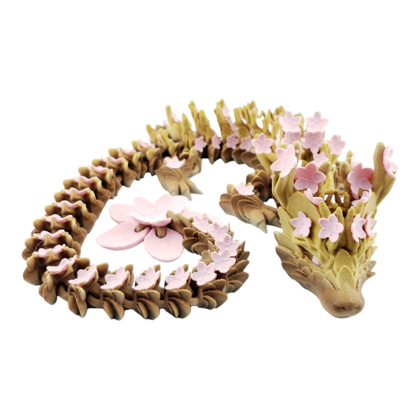 24 Inch Articulated Cherry Blossom Dragon - Fantasy Creature