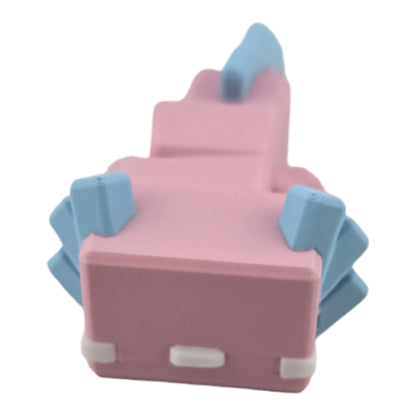 The Geek Galleria Blocky Axolotl – 3D Printed Cube-Body Articulated Figure | Cute Aquatic Desk Companion