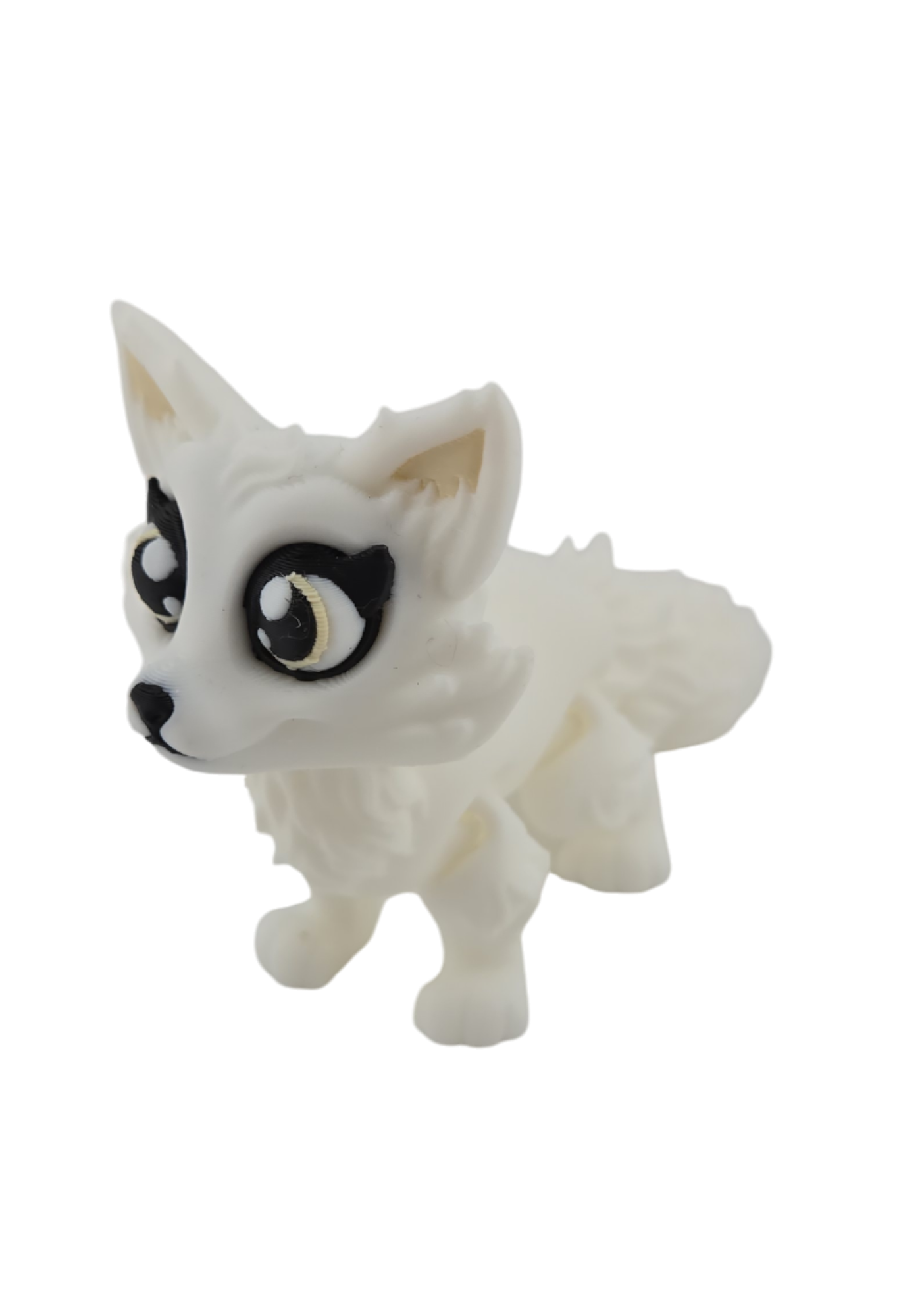 Flexi Artic Fox - 3D Printed Fantasy Creature - Authorized Seller - Articulated Desk Decor