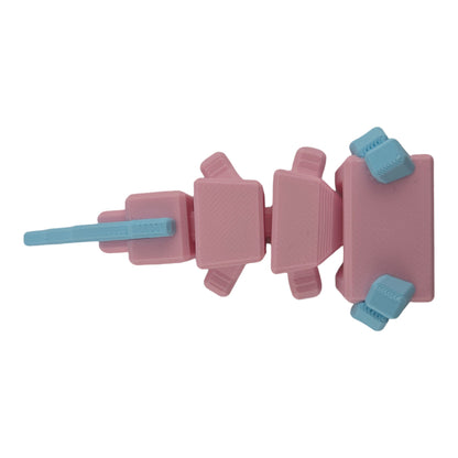 The Geek Galleria Blocky Axolotl – 3D Printed Cube-Body Articulated Figure | Cute Aquatic Desk Companion