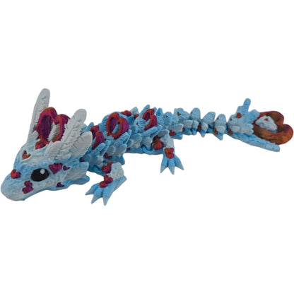 Winter and Silk Red Light Heart Baby Dragon side view