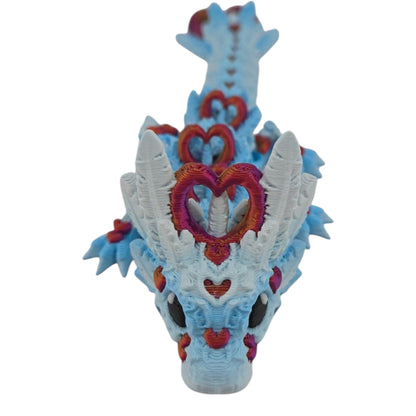 Winter and Silk Red Light Heart Baby Dragon front view