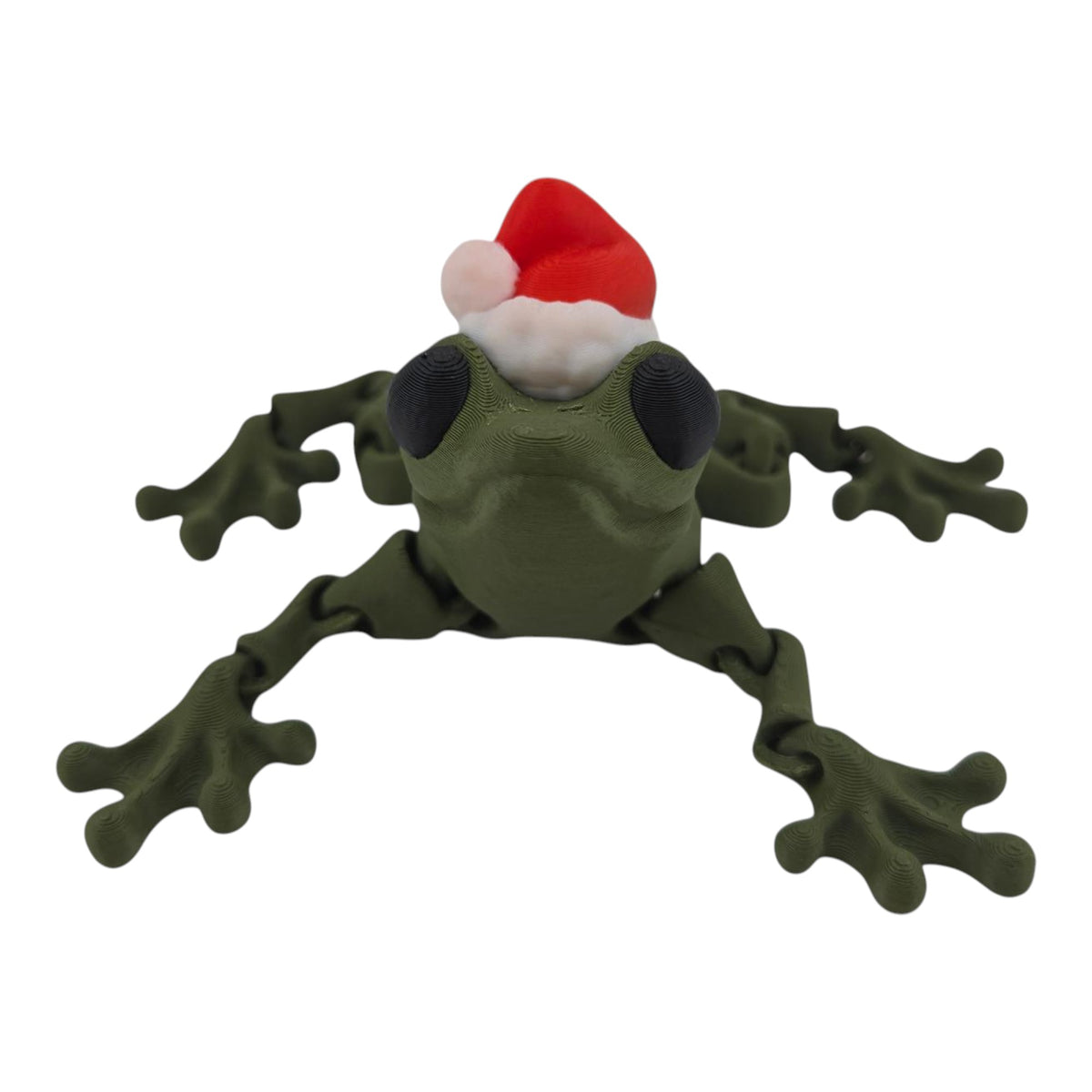 Santa Frog articulated full front view