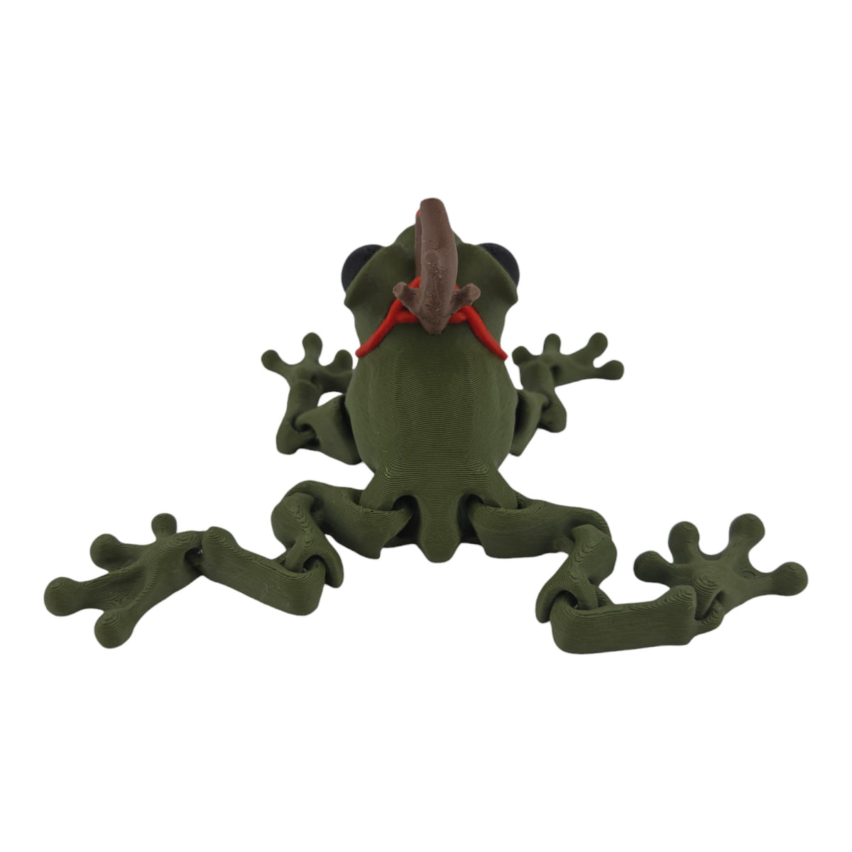 Reindeer Frog rear view showing antler detail