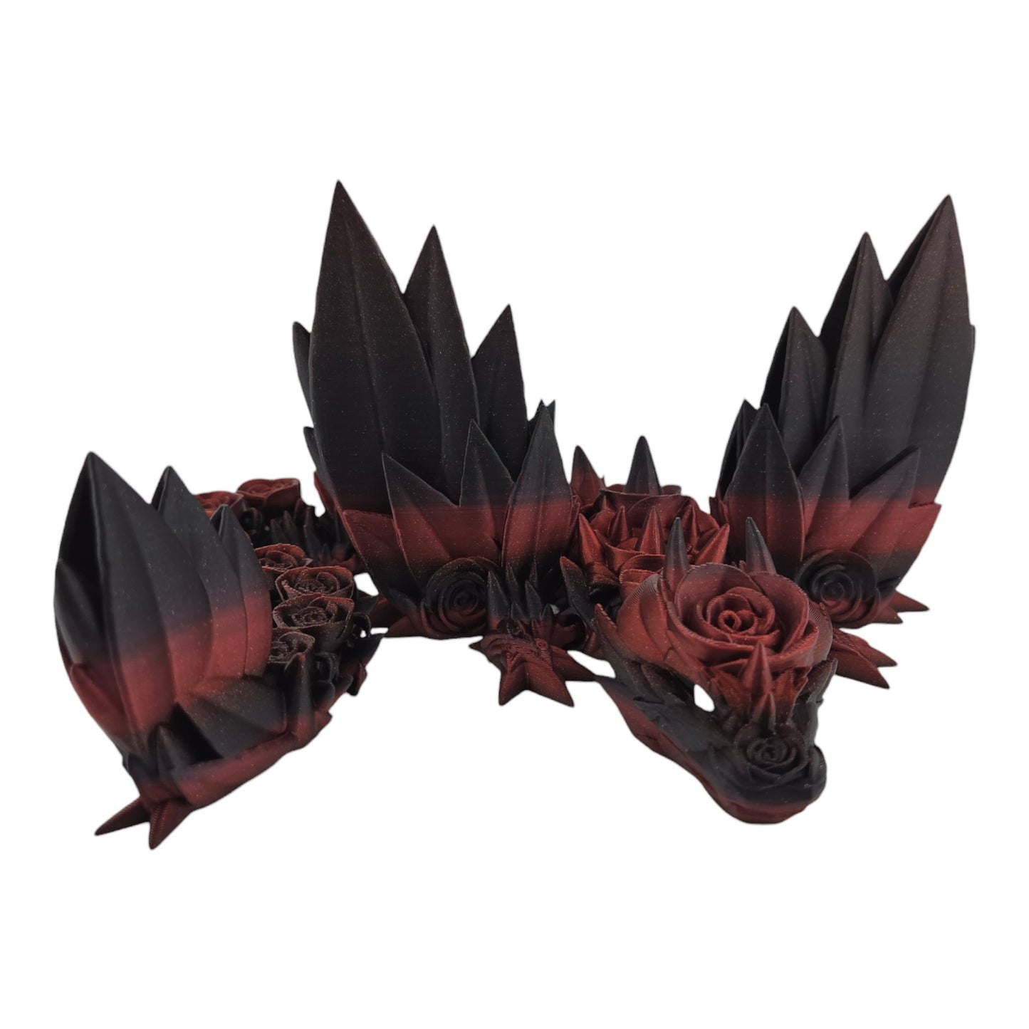 Large 19-inch 3D Printed Articulated Rosewing Dragon | 8-12 Inch Expandable Wingspan | Fantasy Collectible Figurine