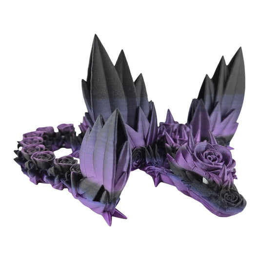 Large 19-inch 3D Printed Articulated Rosewing Dragon | 8-12 Inch Expandable Wingspan | Fantasy Collectible Figurine