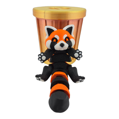 Articulated Red Panda – 3D Printed Poseable Figurine | Cute Collectible Desk or Shelf Decor