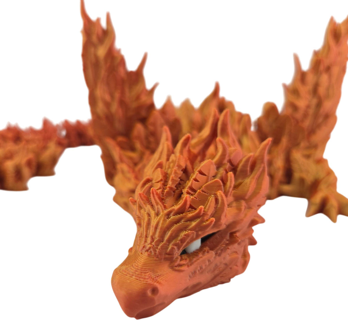 Red Gold Dual Phoenix Dragon full body view