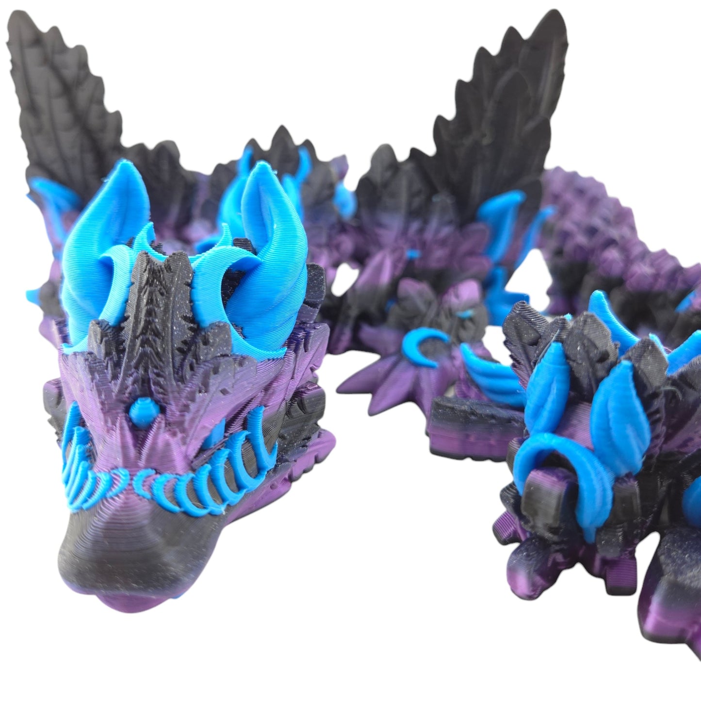 Articulated Lunar Dragon - With and Without Wings - Unique Gift