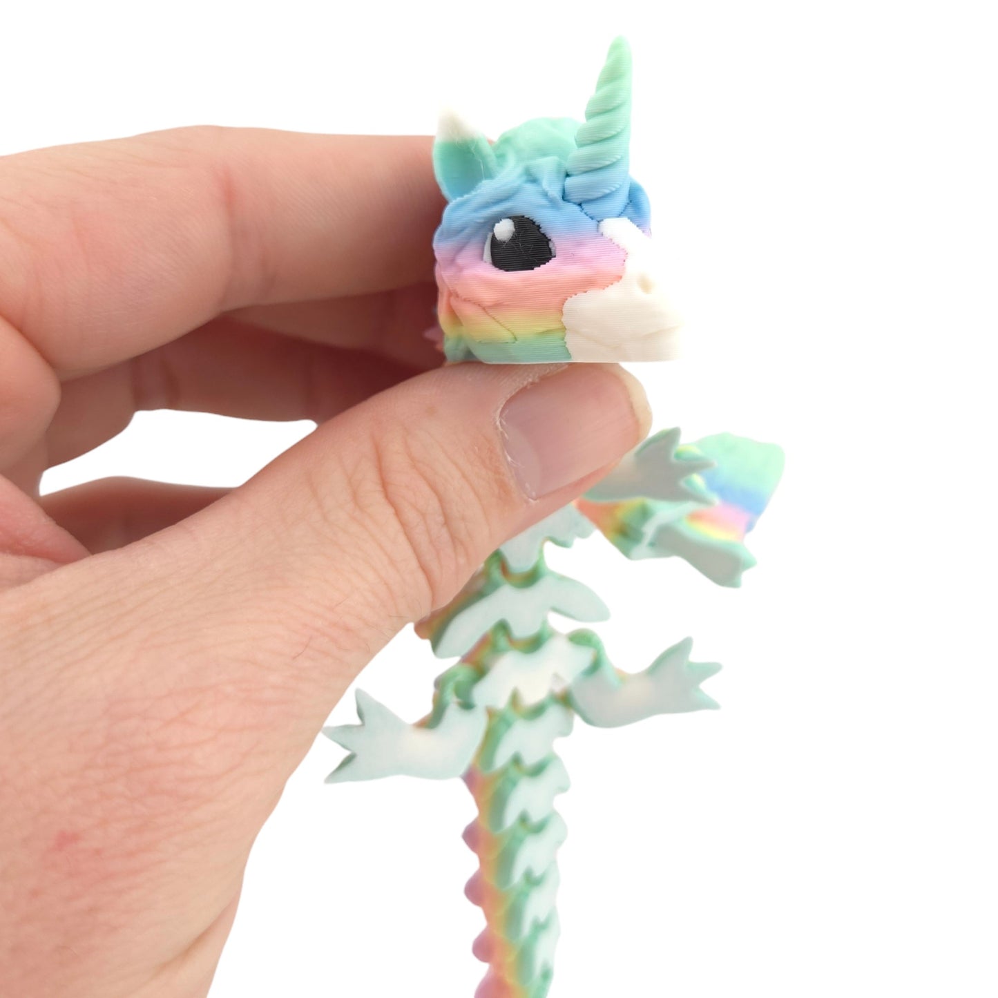 3D Printed Alicorn Dragon Figurine, 6 Inch Articulated Fantasy Collectible