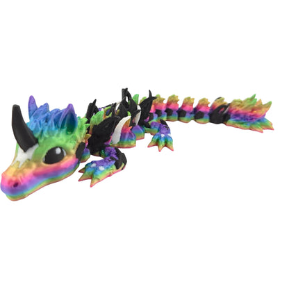 Unicorn Baby Dragon 6 inch 3D printed collectible full body view