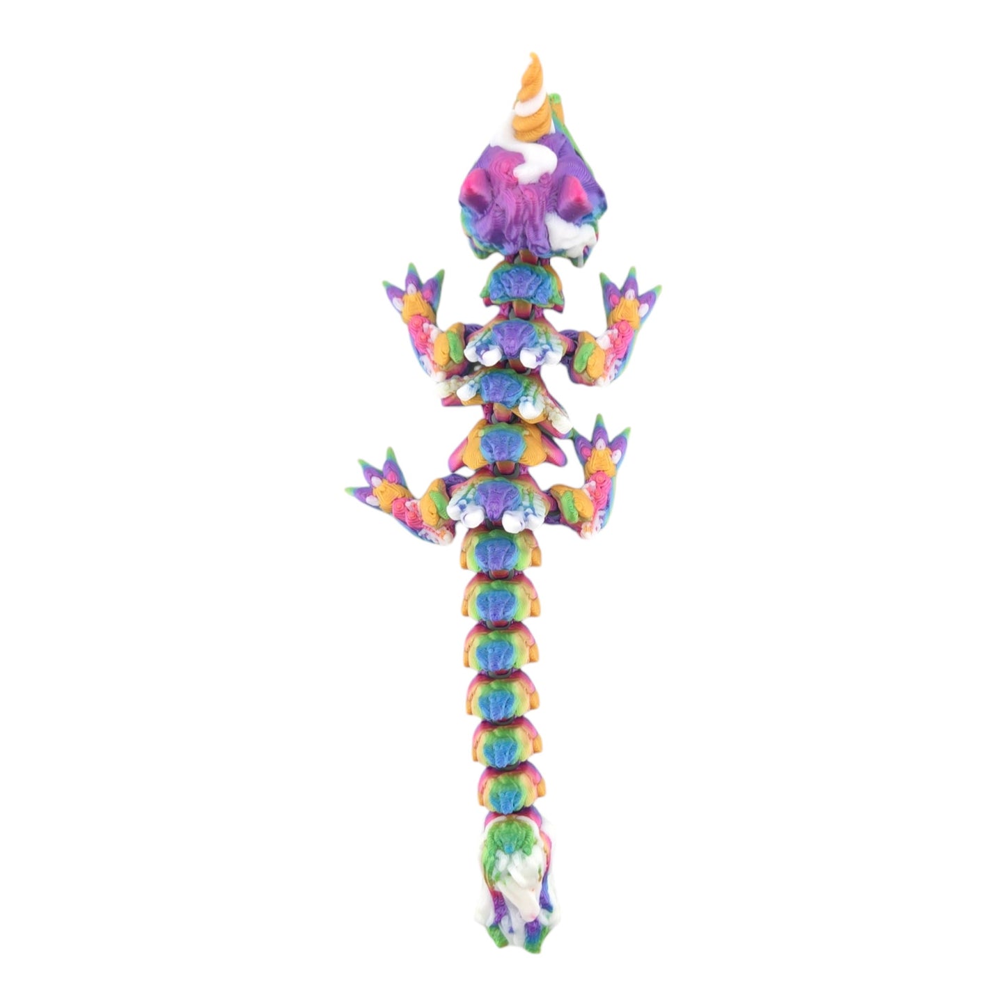 3D Printed Alicorn Dragon Figurine, 6 Inch Articulated Fantasy Collectible