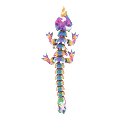 3D Printed Alicorn Dragon Figurine, 6 Inch Articulated Fantasy Collectible