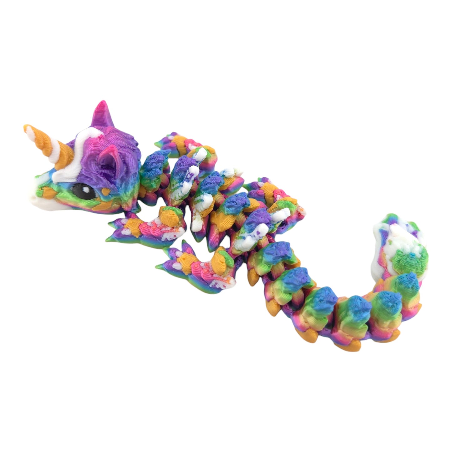 3D Printed Alicorn Dragon Figurine, 6 Inch Articulated Fantasy Collectible