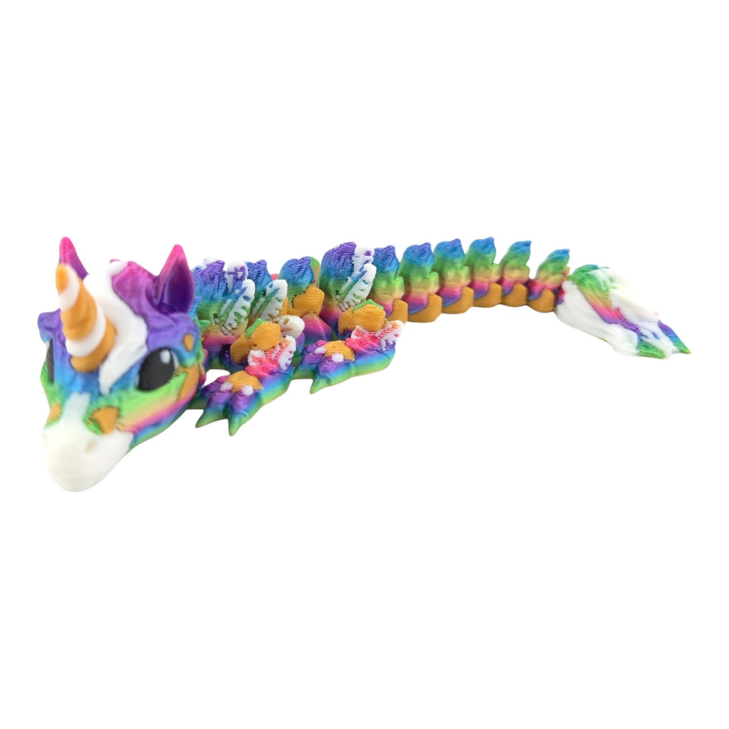 3D Printed Alicorn Dragon Figurine, 6 Inch Articulated Fantasy Collectible