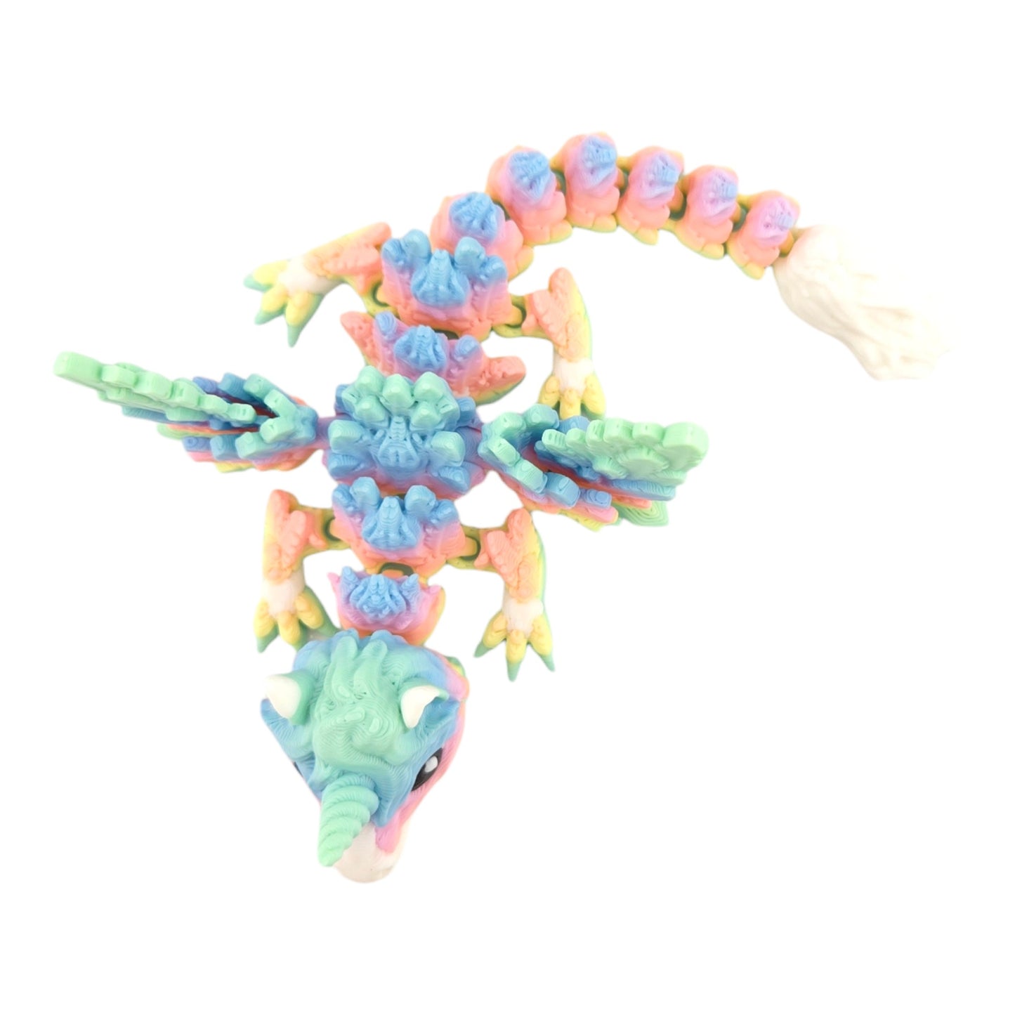 3D Printed Alicorn Dragon Figurine, 6 Inch Articulated Fantasy Collectible
