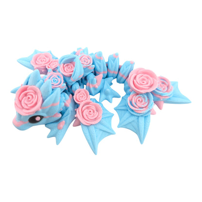 Cotton Candy Rose Tiny Dragon full articulated body