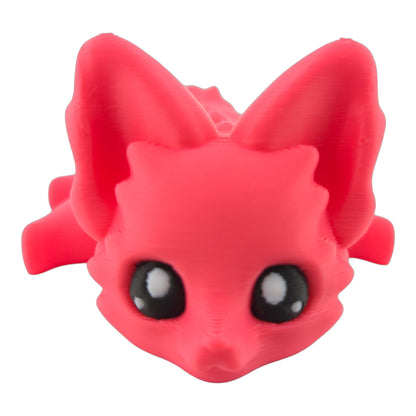 Articulated Cute Flexi Fox 7.5 Inches - 3D Printed Fantasy - Customizable Colors - Authorized Seller - Articulated Desk Buddy