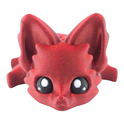 Articulated Cute Flexi Fox 7.5 Inches - 3D Printed Fantasy - Customizable Colors - Authorized Seller - Articulated Desk Buddy