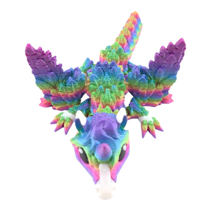 3D Printed Alicorn Dragon Figurine, 6 Inch Articulated Fantasy Collectible
