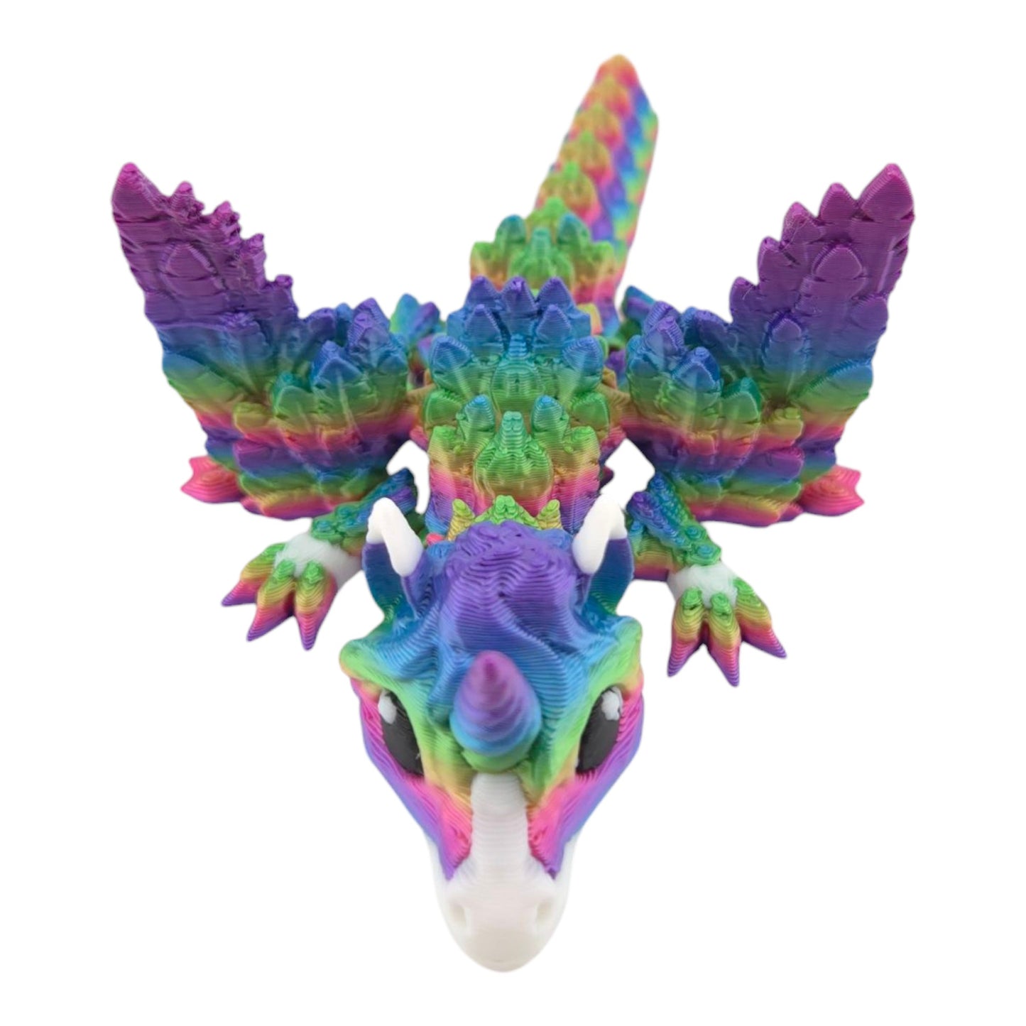 3D Printed Alicorn Dragon Figurine, 6 Inch Articulated Fantasy Collectible