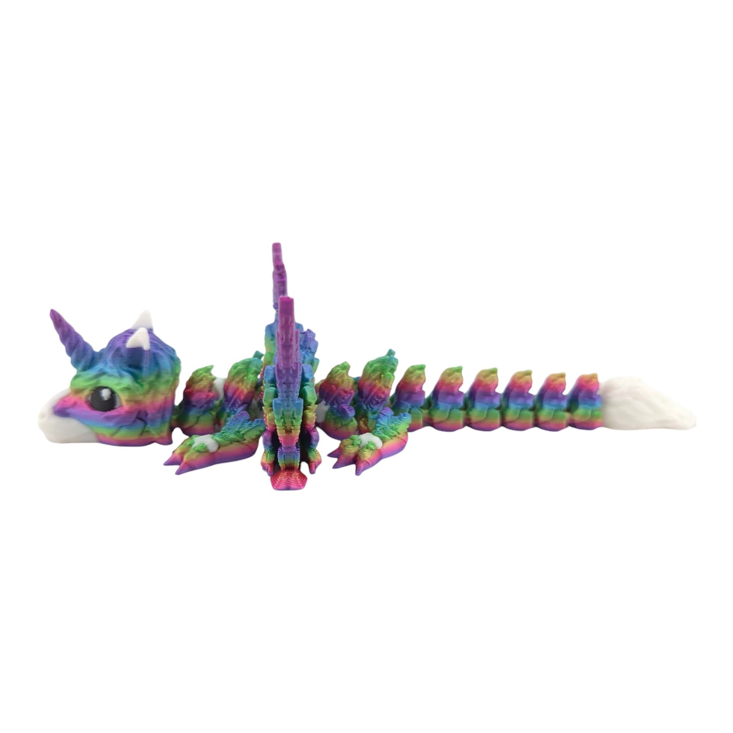 3D Printed Alicorn Dragon Figurine, 6 Inch Articulated Fantasy Collectible