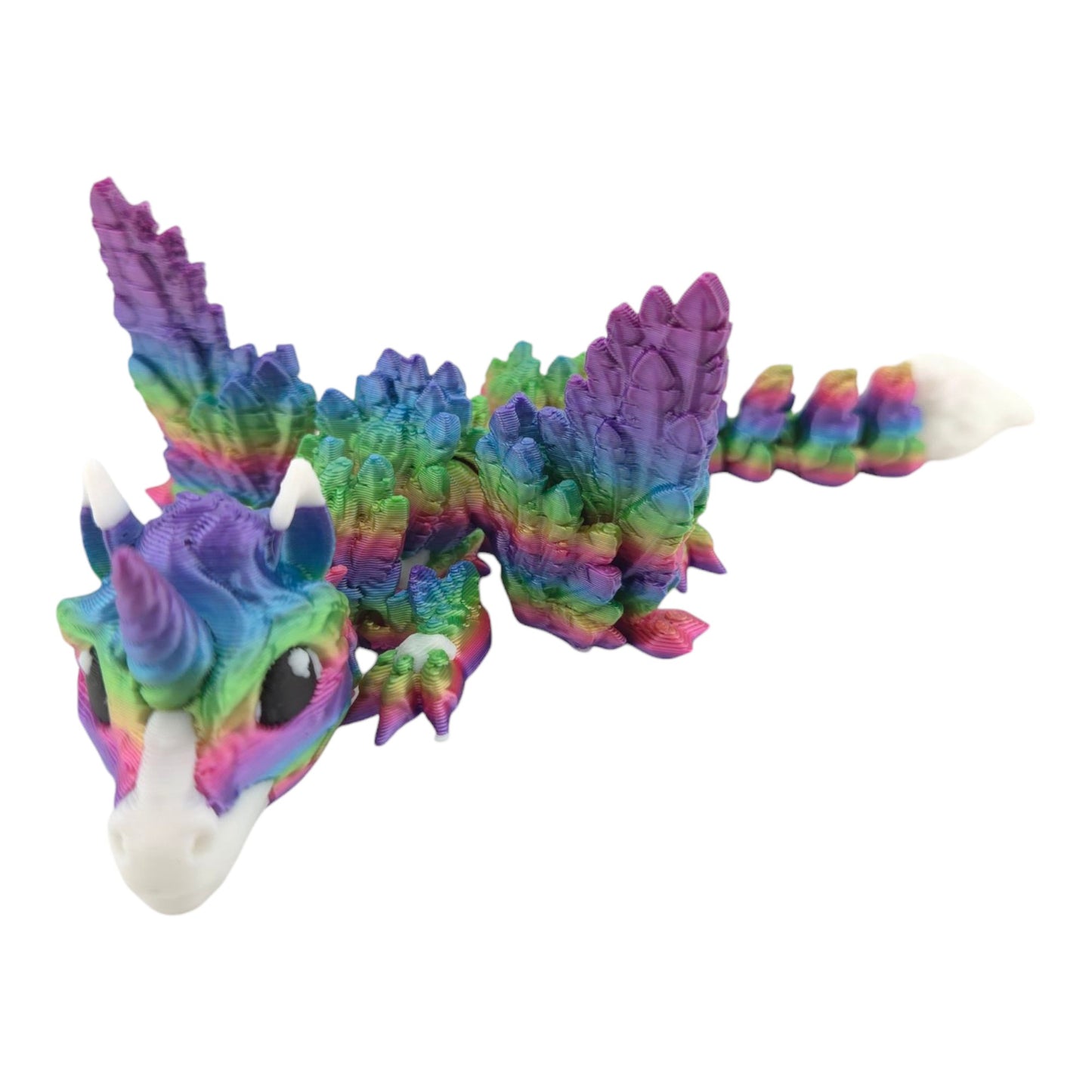 3D Printed Alicorn Dragon Figurine, 6 Inch Articulated Fantasy Collectible