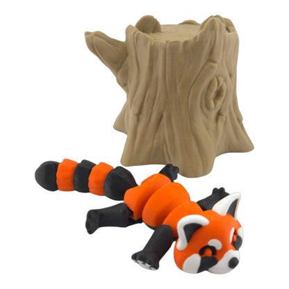Articulated Red Panda – 3D Printed Poseable Figurine | Cute Collectible Desk or Shelf Decor