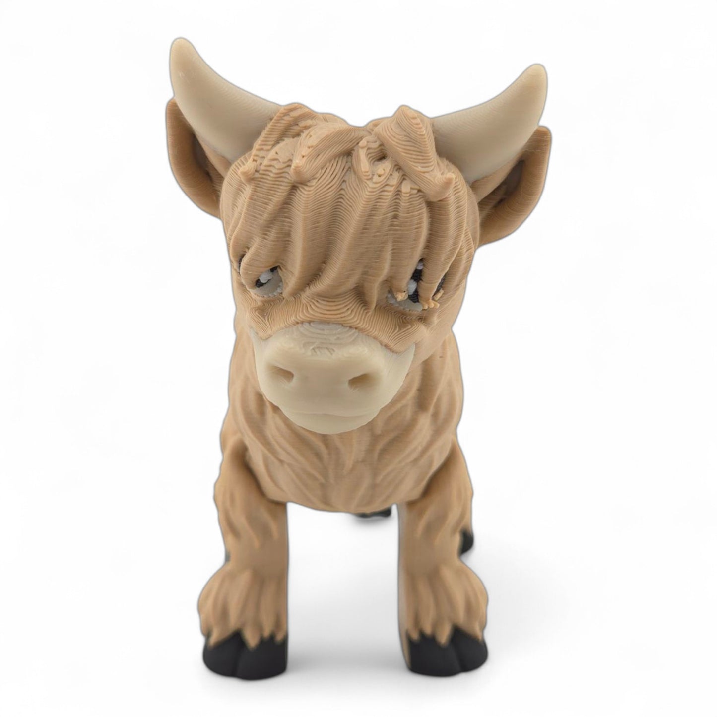 Highland Cow – 3D Printed Multicolor Articulated Figurine | Whimsical Desk or Shelf Decor