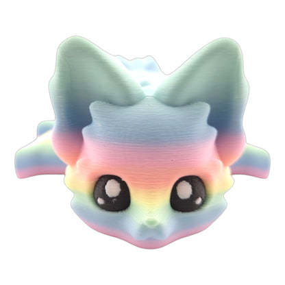 Articulated Cute Flexi Fox 7.5 Inches - 3D Printed Fantasy - Customizable Colors - Authorized Seller - Articulated Desk Buddy