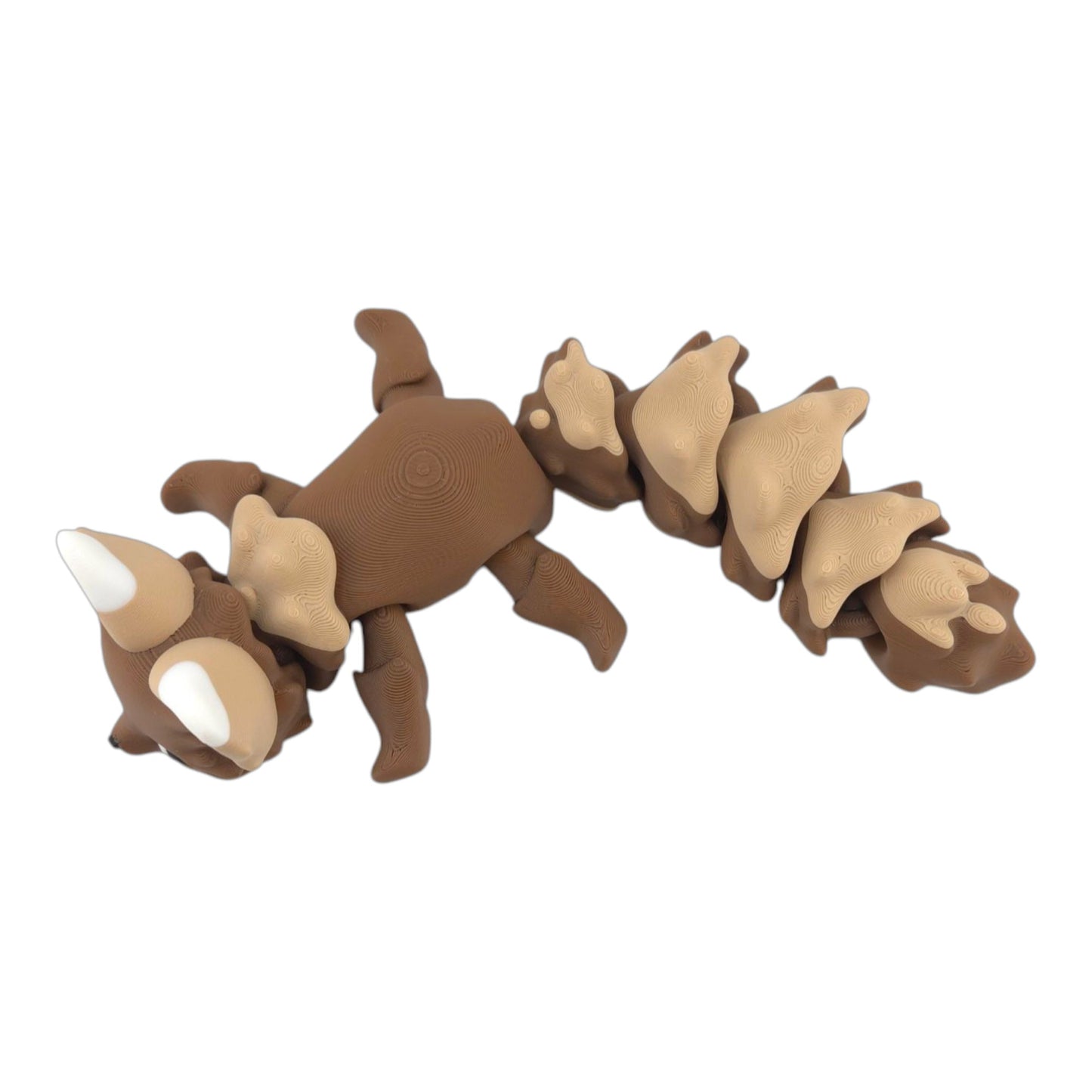 Articulated Caramel Flexi Fox - 3D Printed Fantasy Creature - Authorized Seller - Articulated Desk Buddy