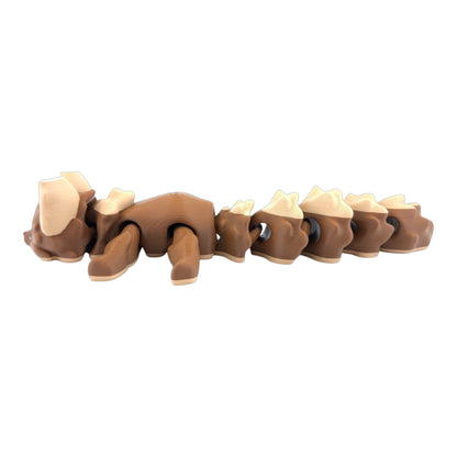 Articulated Caramel Flexi Fox - 3D Printed Fantasy Creature - Authorized Seller - Articulated Desk Buddy