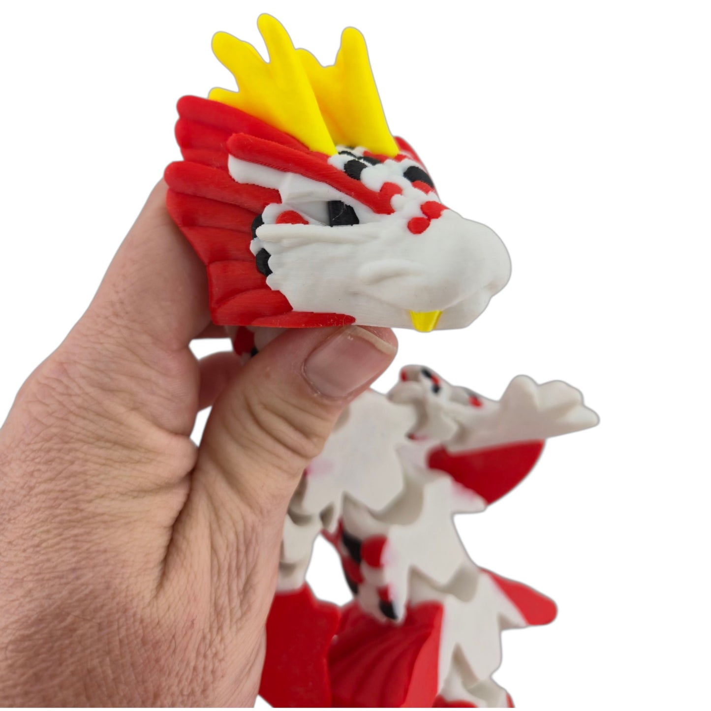Koi Dragon – 18.75" Articulated Fantasy Figure | Large 3D Printed Collectible | Japanese-Inspired Desk & Shelf Decor