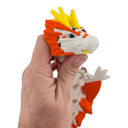 Koi Dragon – 18.75" Articulated Fantasy Figure | Large 3D Printed Collectible | Japanese-Inspired Desk & Shelf Decor