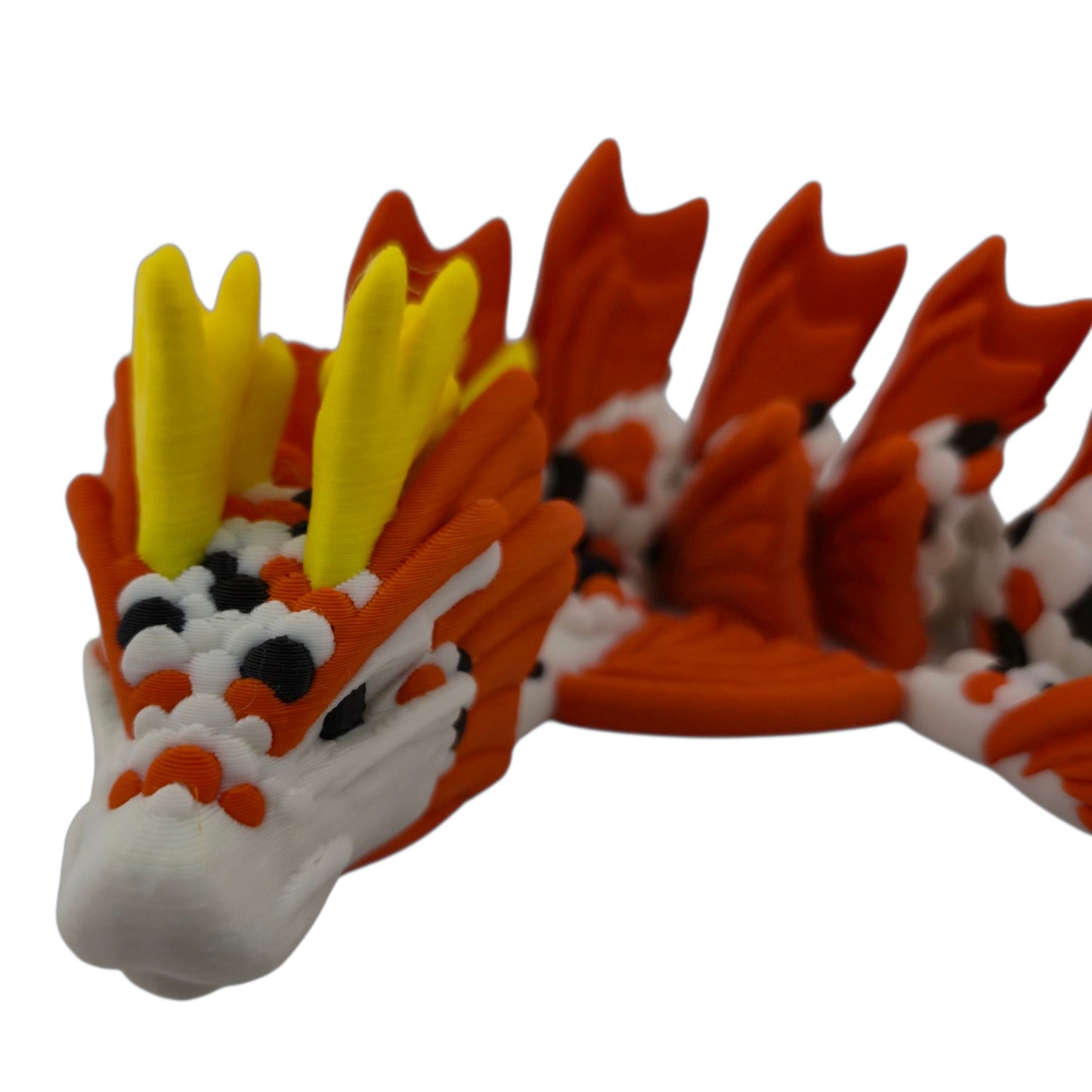 Koi Dragon – 18.75" Articulated Fantasy Figure | Large 3D Printed Collectible | Japanese-Inspired Desk & Shelf Decor