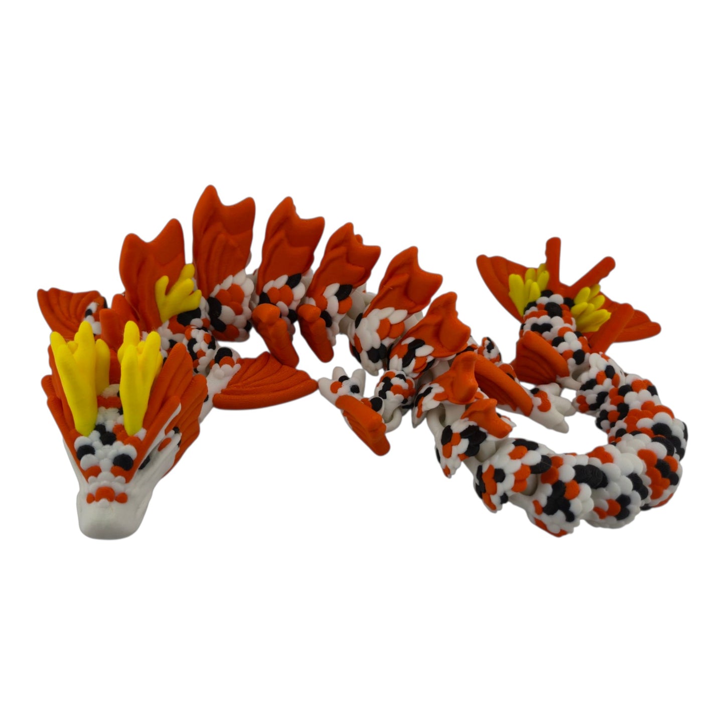Koi Dragon – 18.75" Articulated Fantasy Figure | Large 3D Printed Collectible | Japanese-Inspired Desk & Shelf Decor