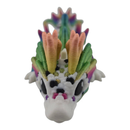 Baby Koi Dragon – 6" Articulated Fantasy Figure | 3D Printed Collectible | Japanese-Inspired Desk & Shelf Decor