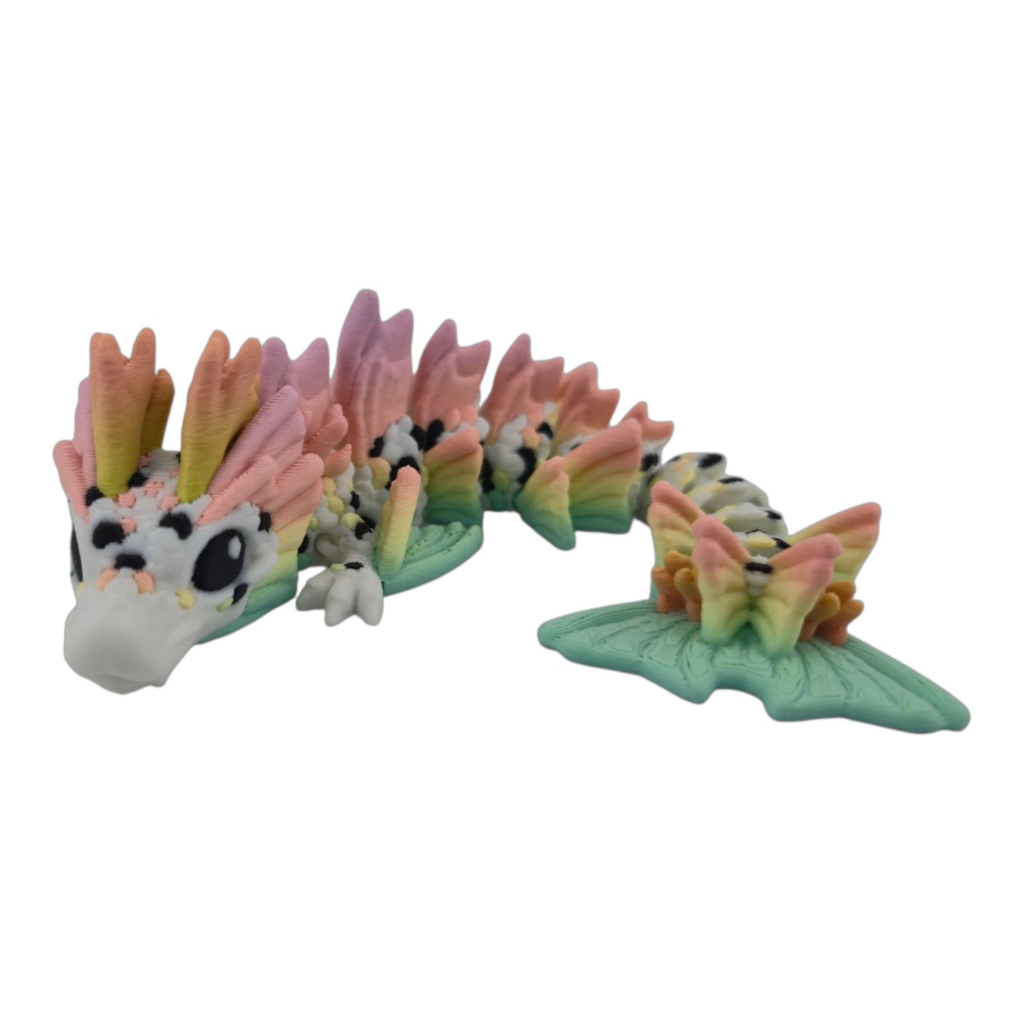 Baby Koi Dragon – 6" Articulated Fantasy Figure | 3D Printed Collectible | Japanese-Inspired Desk & Shelf Decor