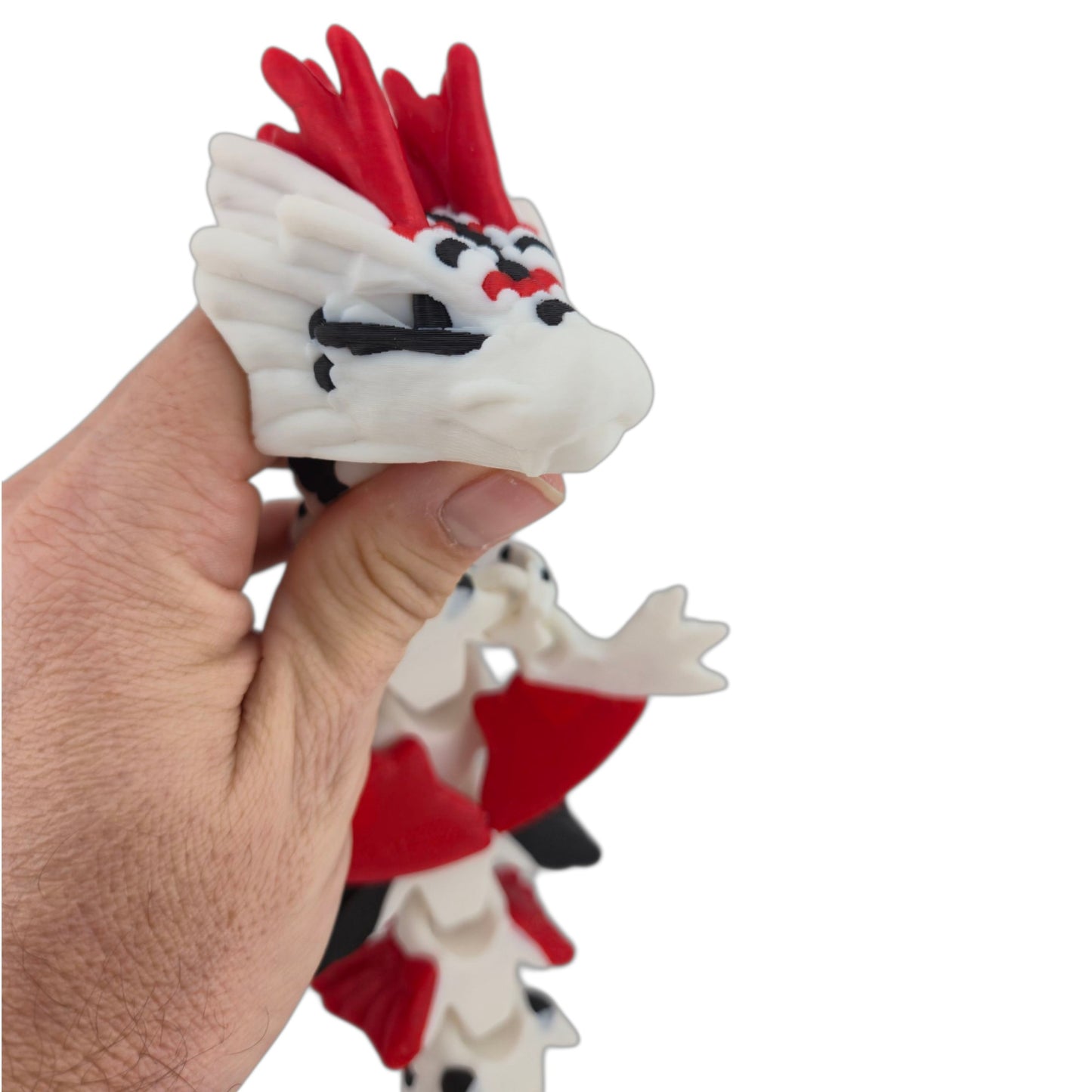 Koi Dragon – 18.75" Articulated Fantasy Figure | Large 3D Printed Collectible | Japanese-Inspired Desk & Shelf Decor
