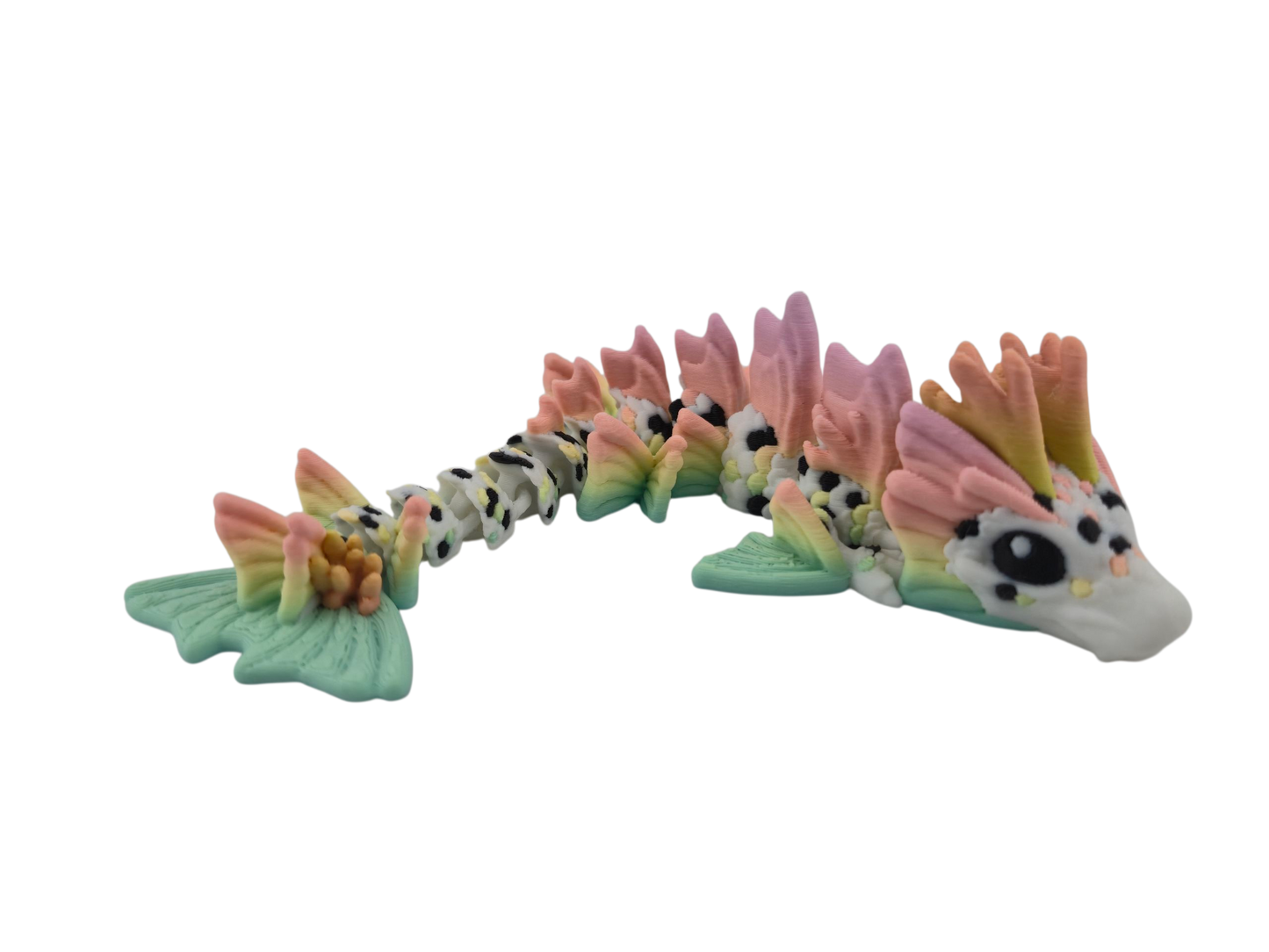 Baby Koi Dragon – 6" Articulated Fantasy Figure | 3D Printed Collectible | Japanese-Inspired Desk & Shelf Decor