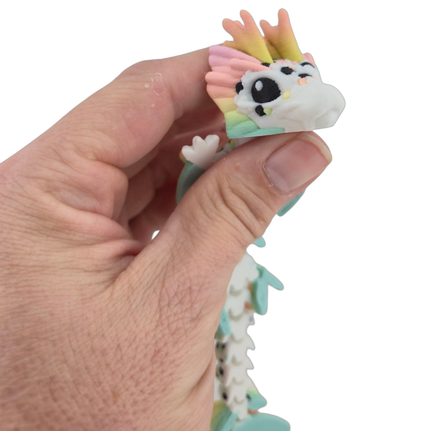 Baby Koi Dragon – 6" Articulated Fantasy Figure | 3D Printed Collectible | Japanese-Inspired Desk & Shelf Decor
