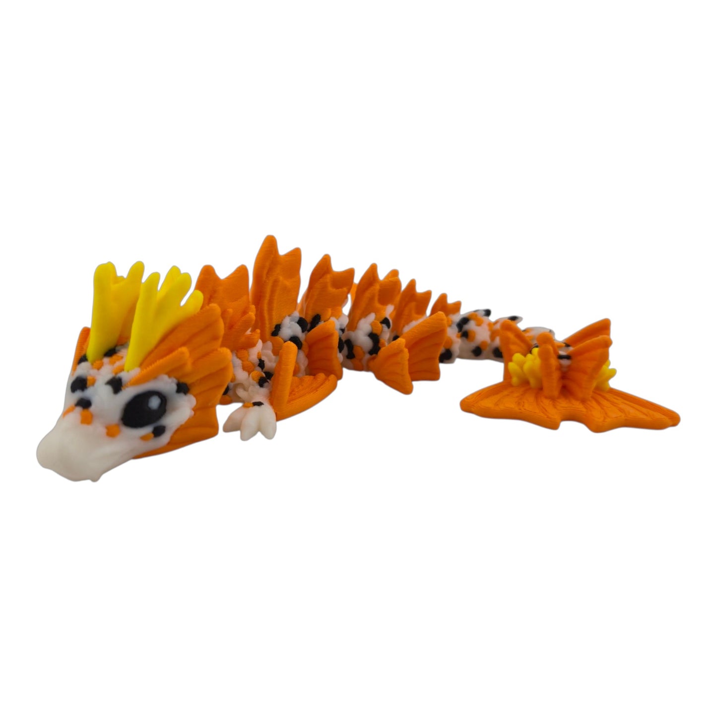 Baby Koi Dragon – 6" Articulated Fantasy Figure | 3D Printed Collectible | Japanese-Inspired Desk & Shelf Decor