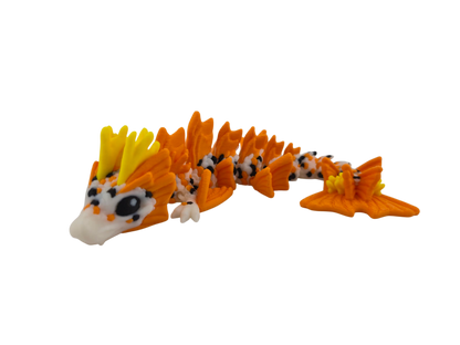 Baby Koi Dragon – 6" Articulated Fantasy Figure | 3D Printed Collectible | Japanese-Inspired Desk & Shelf Decor