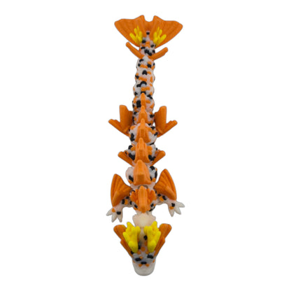 Baby Koi Dragon – 6" Articulated Fantasy Figure | 3D Printed Collectible | Japanese-Inspired Desk & Shelf Decor
