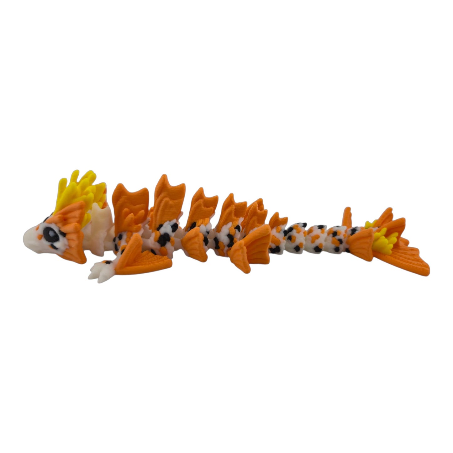 Baby Koi Dragon – 6" Articulated Fantasy Figure | 3D Printed Collectible | Japanese-Inspired Desk & Shelf Decor