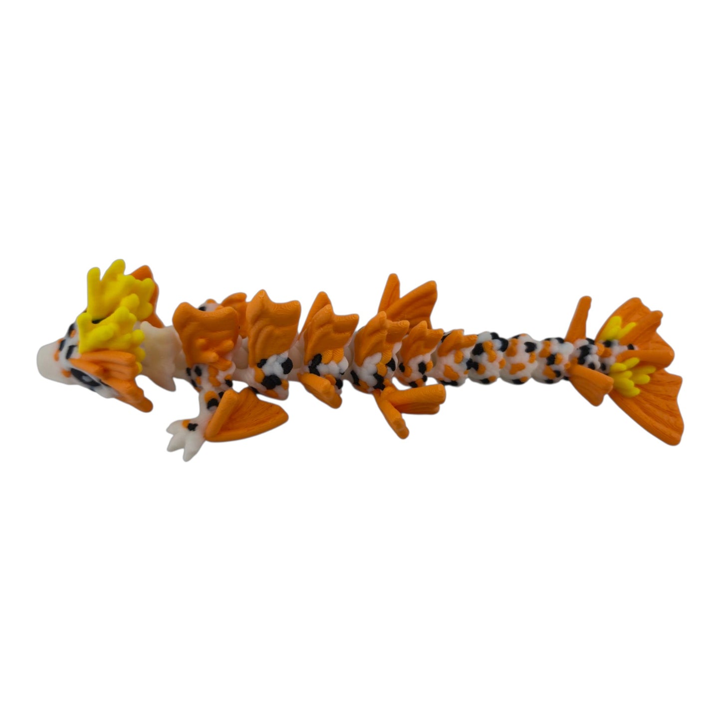 Baby Koi Dragon – 6" Articulated Fantasy Figure | 3D Printed Collectible | Japanese-Inspired Desk & Shelf Decor