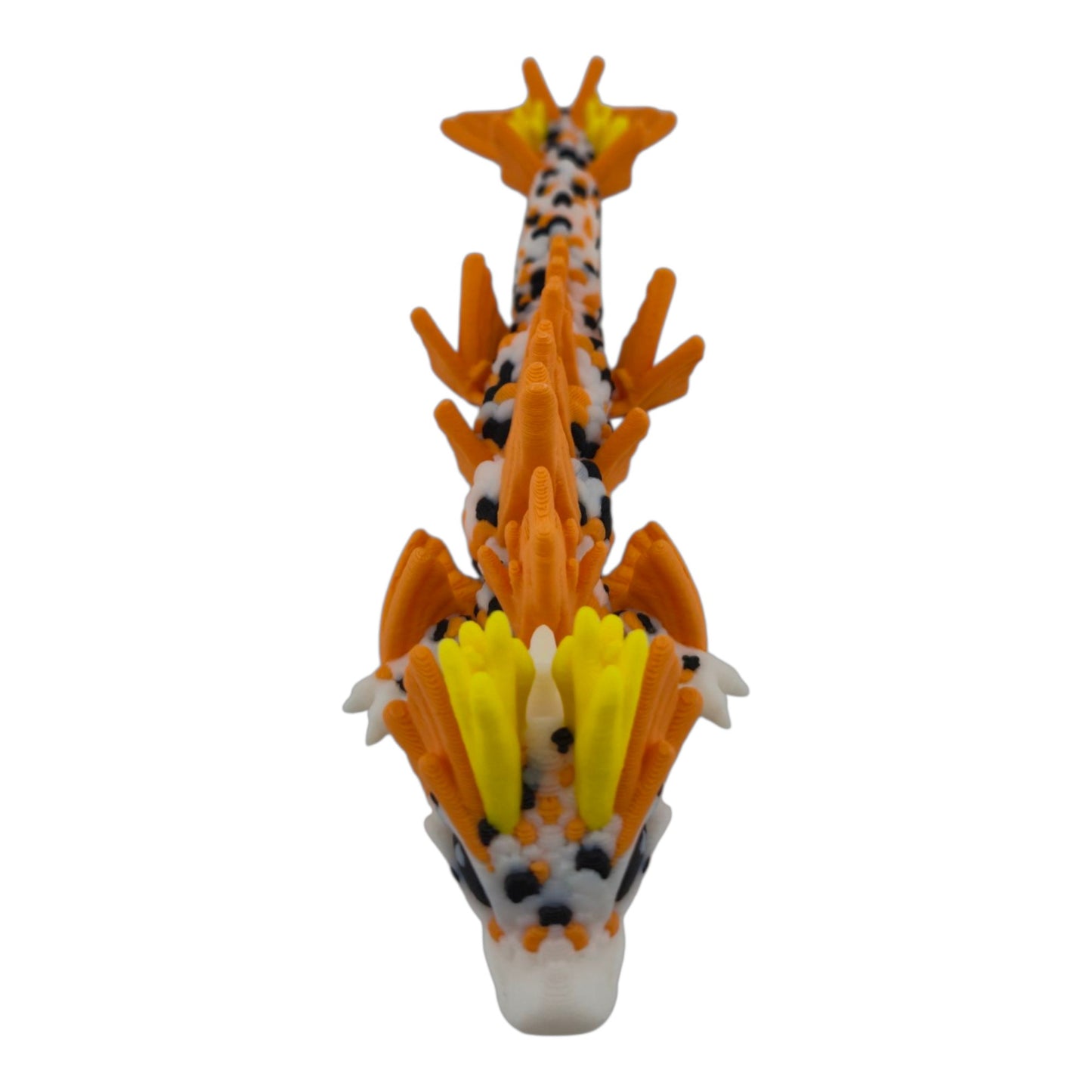 Baby Koi Dragon – 6" Articulated Fantasy Figure | 3D Printed Collectible | Japanese-Inspired Desk & Shelf Decor
