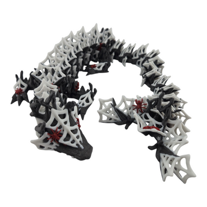 Wicked Dragon – Articulated 3D Printed Fantasy Figurine | Spider Web Halloween Collectible by Cinderwing3D