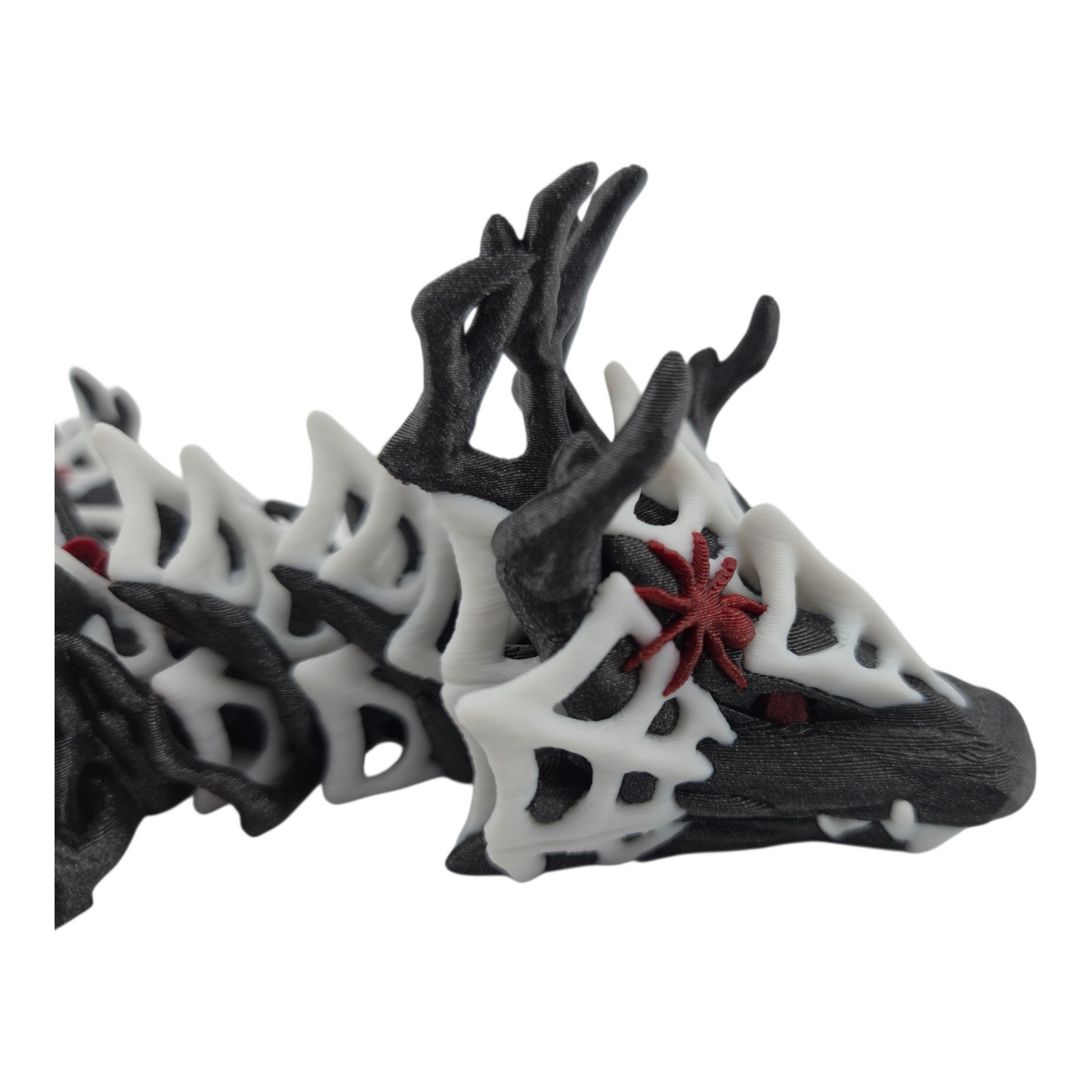 Wicked Dragon – Articulated 3D Printed Fantasy Figurine | Spider Web Halloween Collectible by Cinderwing3D