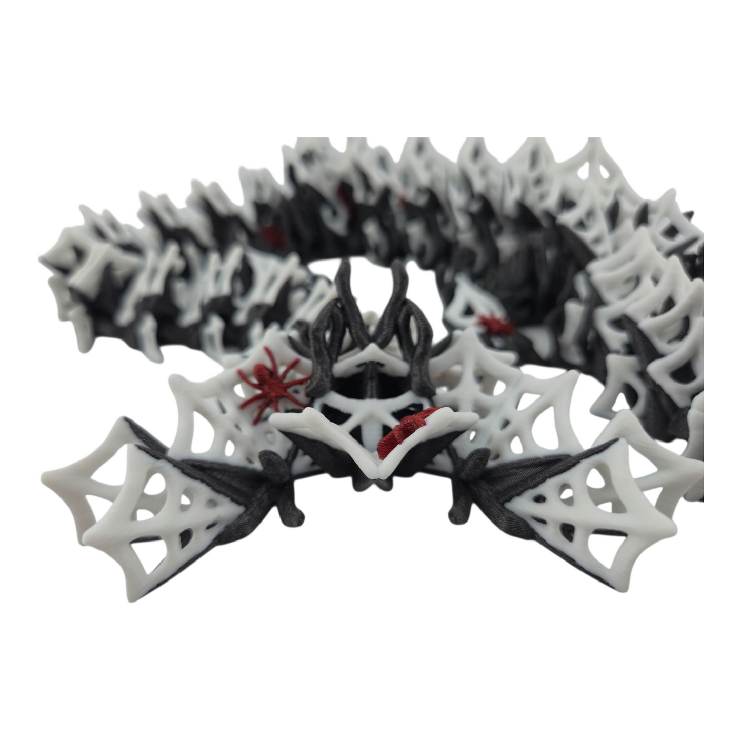 Wicked Dragon – Articulated 3D Printed Fantasy Figurine | Spider Web Halloween Collectible by Cinderwing3D